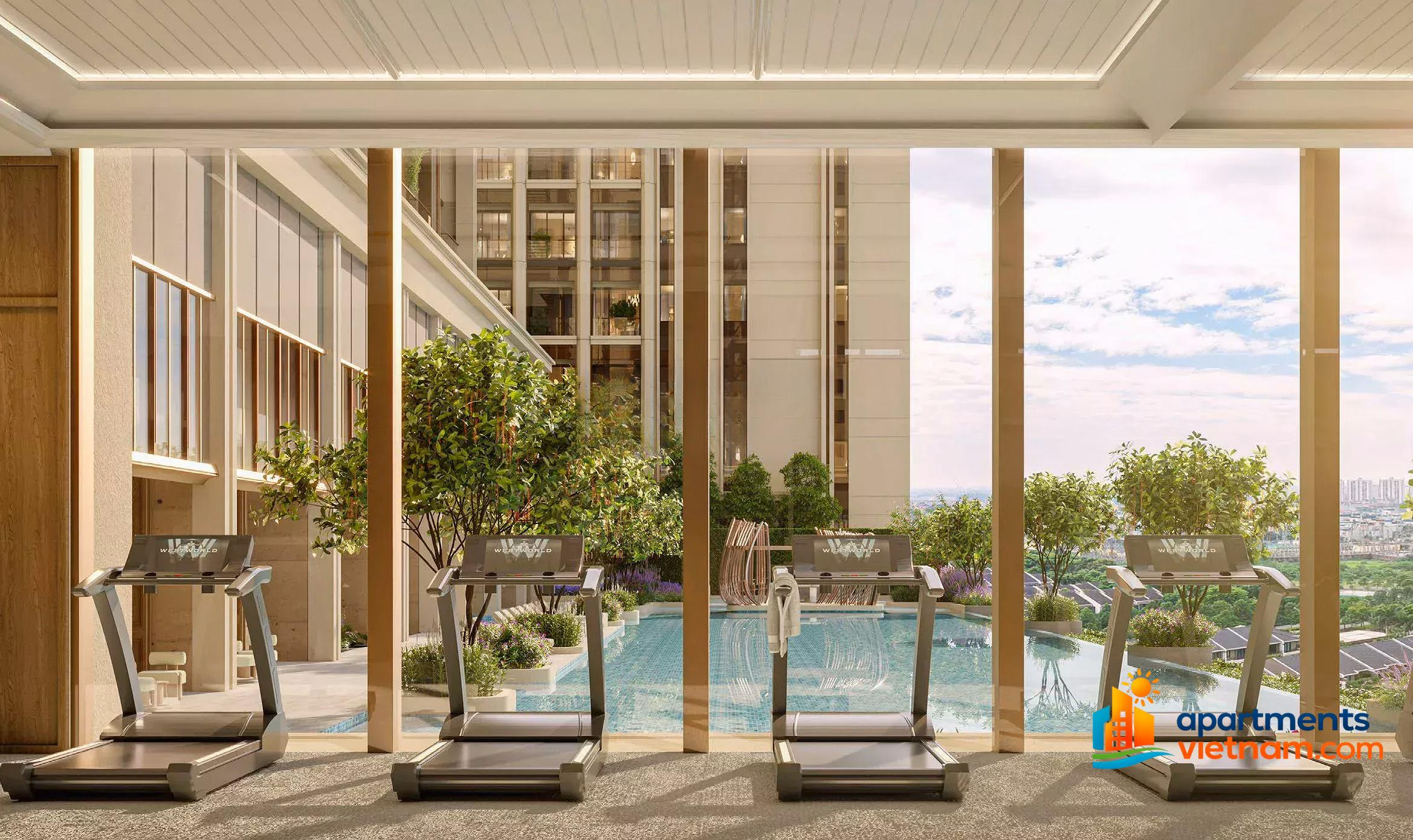 Le Parc Place luxury apartment for sale, Park City urban area, Hanoi. Area 163m2, 4 bedrooms, 2 bathrooms, price 17 billion, fully furnished