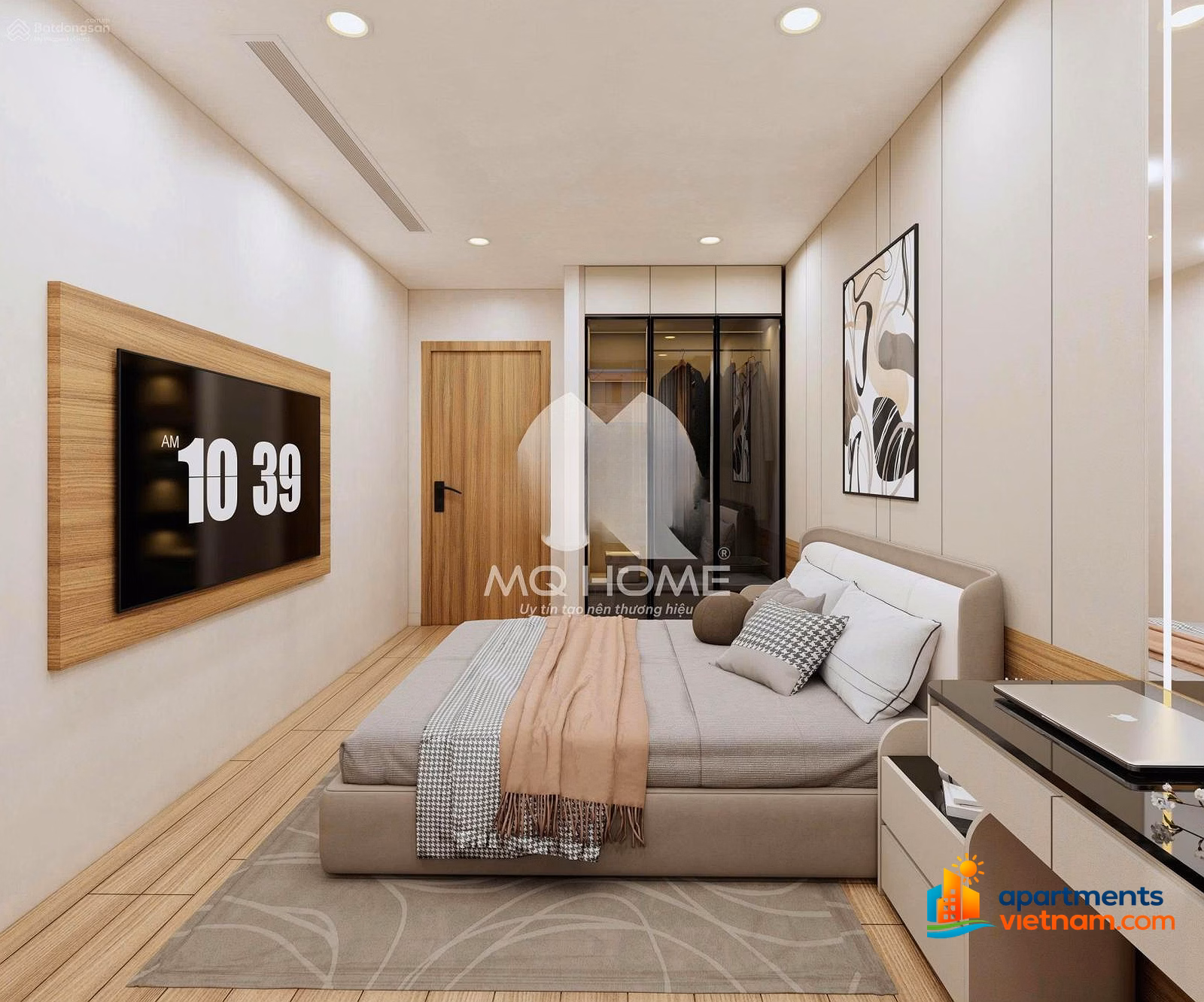 Rare item, 3 bedroom apartment for rent, area 140m2. View of Han River, beautiful interior. The owner is kind