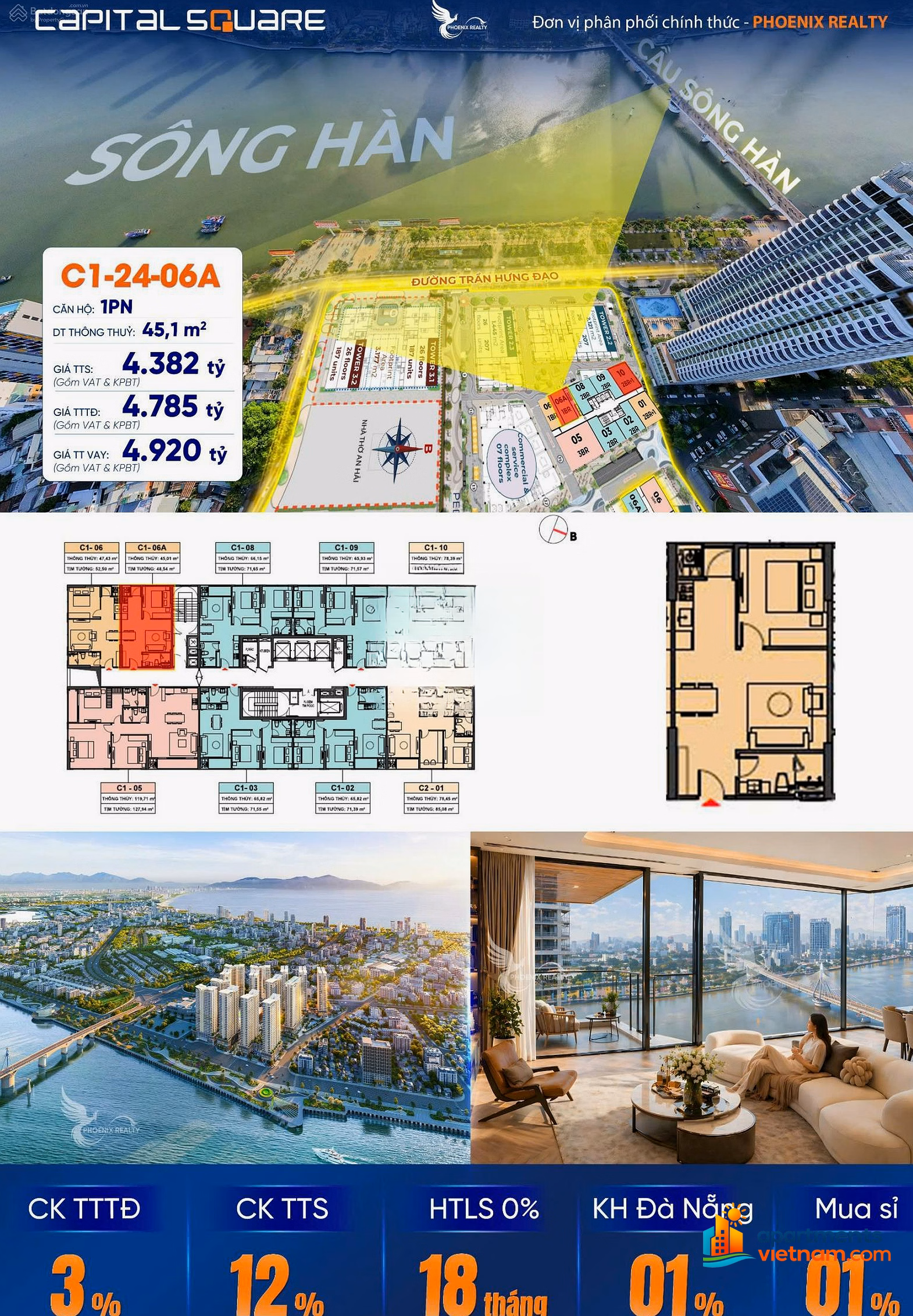 Exclusive 1-bedroom and 2-bedroom apartments at good prices - Long-term ownership, extremely good cash flow