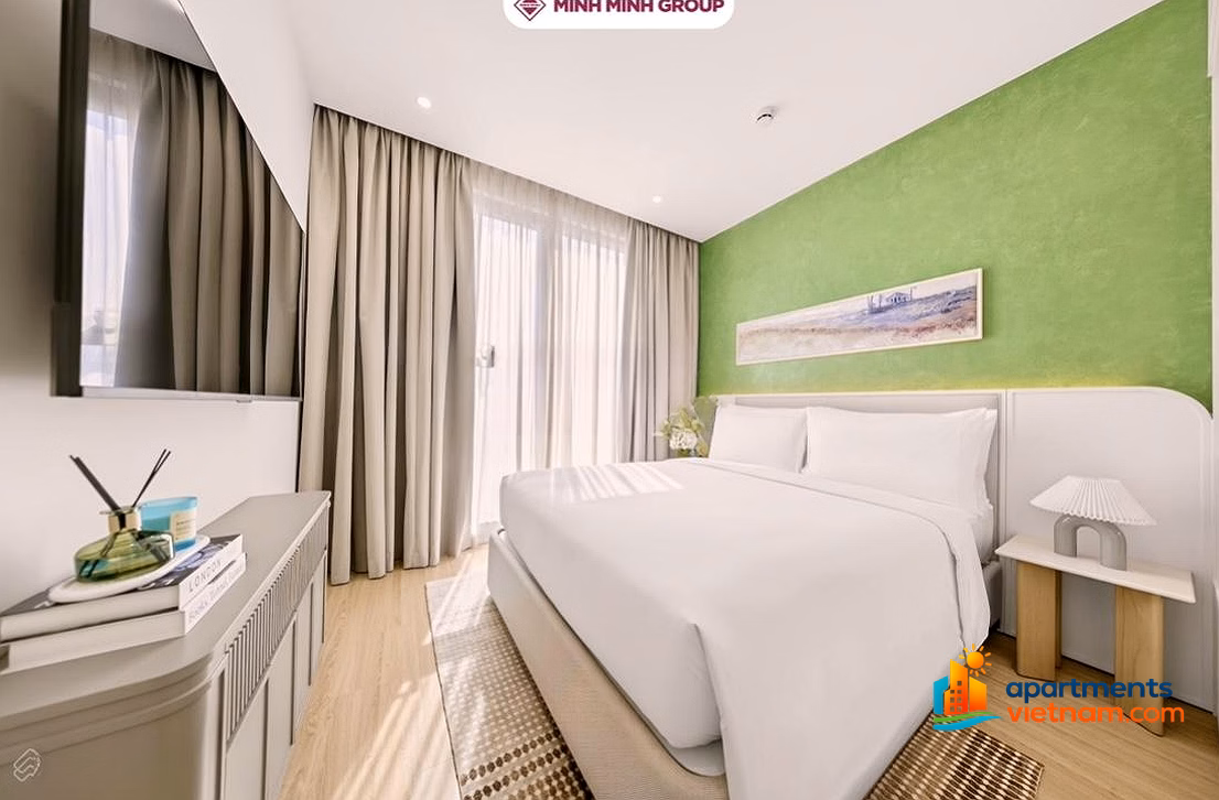 Apartment for sale number 18, 15th floor, The Charm Building, Charmora city Nha Trang project. The apartment is cool all day