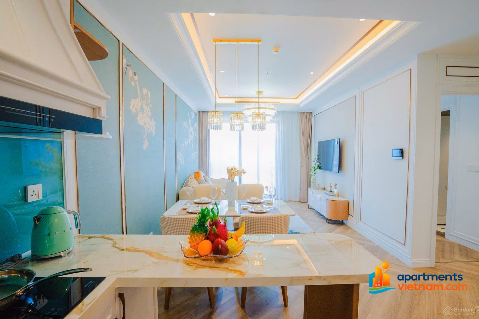 Square view apartment, 1 bedroom, building C7, middle floor 11, axis 08, price 3 billion,947, Capital Square Da Nang