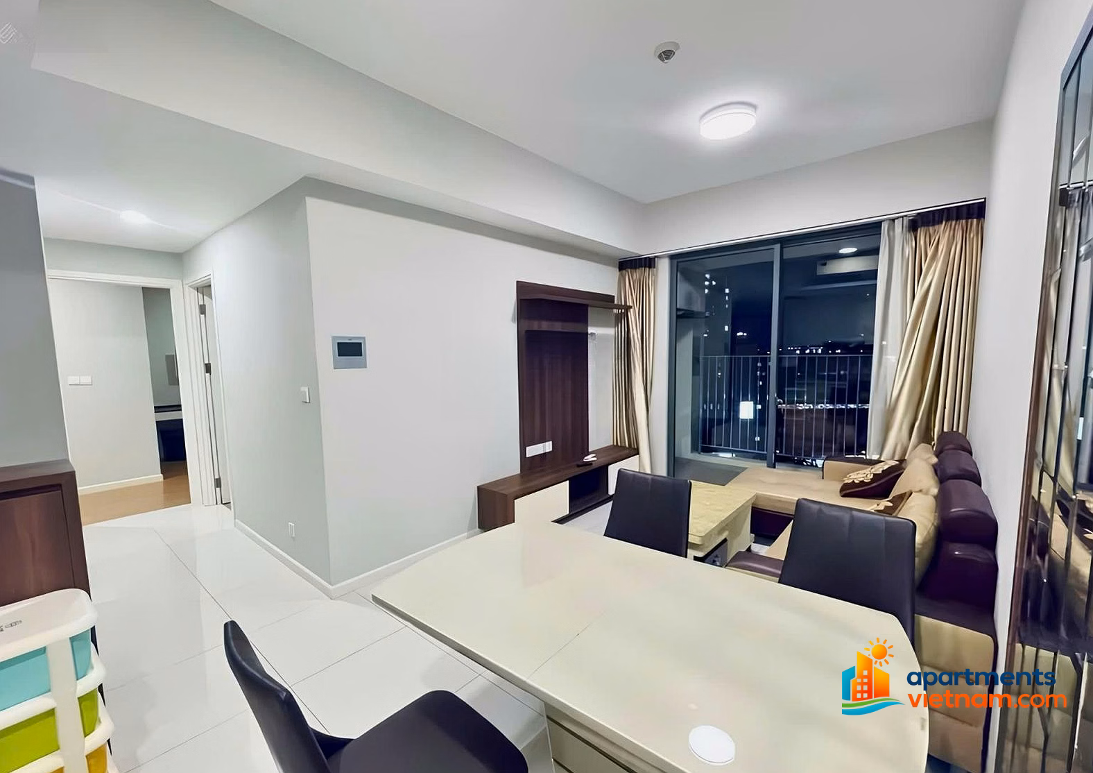 Binh Thanh apartment (new house with beautiful furniture) - price 2 billion/2 bedrooms/book available, ready to move in. 0799 303 *** Ngoc