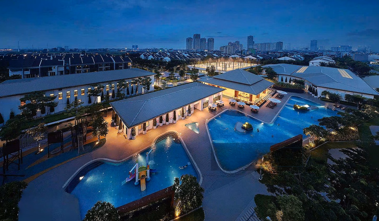 Sky Villa 5-bedroom penthouse, building A, 592m2, price 45 billion, park view, Le Parc Place - ParkCity