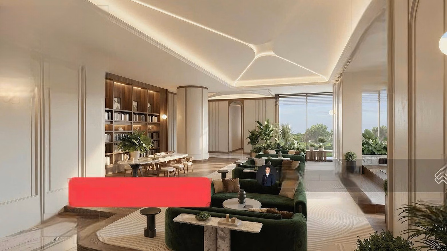 3-bedroom apartment, building A, 136m2, price 14 billion, Southeast balcony, park view, Le Parc Place - ParkCity