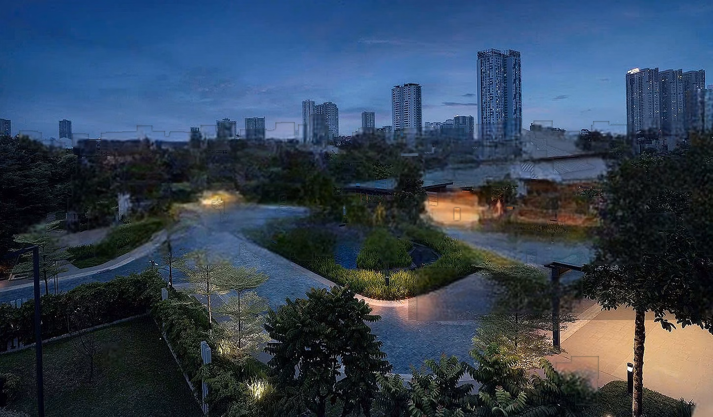 3-bedroom apartment, building A, 136m2, price 14 billion, Southeast balcony, park view, Le Parc Place - ParkCity