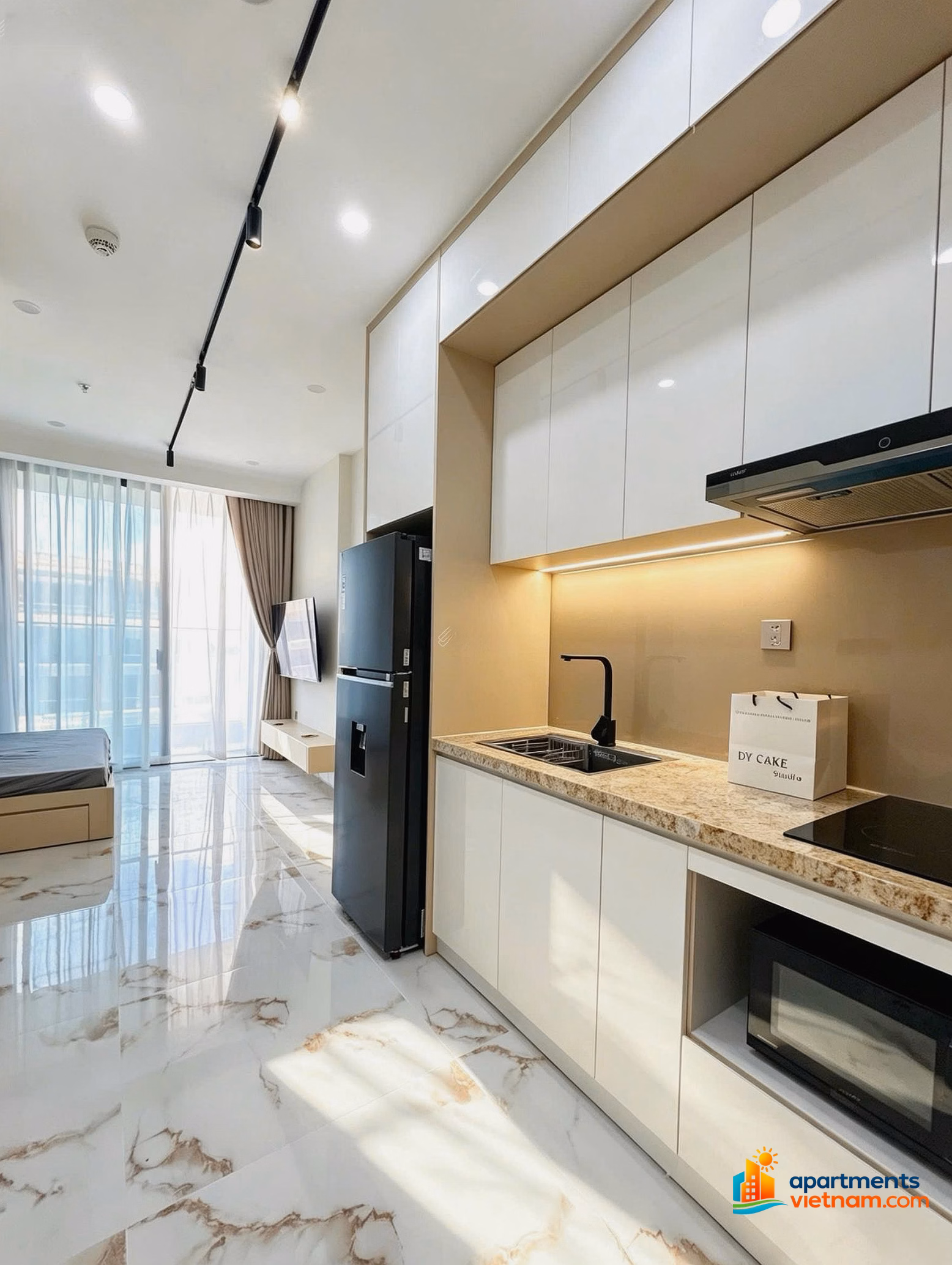 Cau Rong apartment for rent! Studio apartment 18 million/month. Full brand new interior. Ponte Da Nang