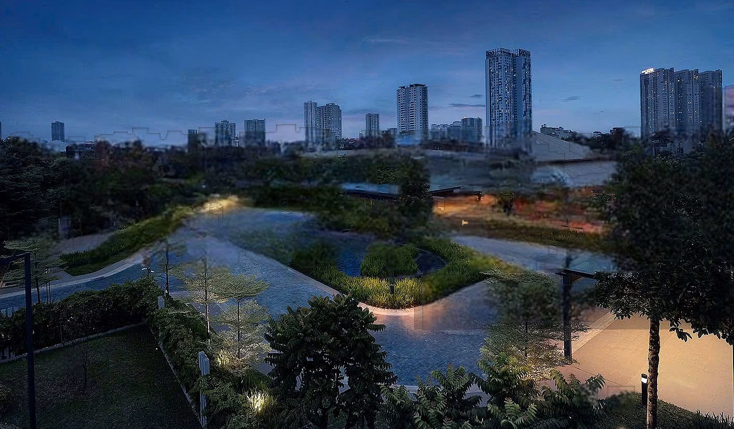 4-bedroom apartment, building B, 163m2, price 16.5 billion, southwest balcony, park view, Le Parc Place - ParkCity