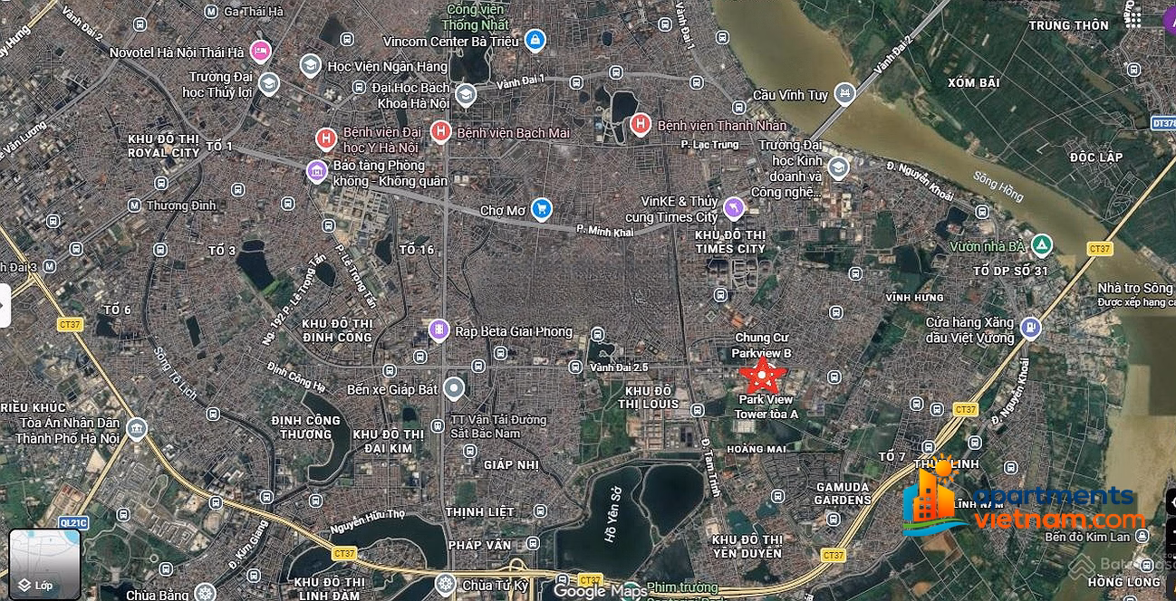 3 bedroom apartment for rent in Dong Phat Park View Apartment, Vinh Hoang Urban Area - Hoang Mai - Hanoi