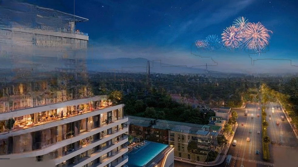 1 bedroom + 1 TTC Plaza apartment with view of March 29 park, very good price - located on 4-storey Aeonmall shopping mall