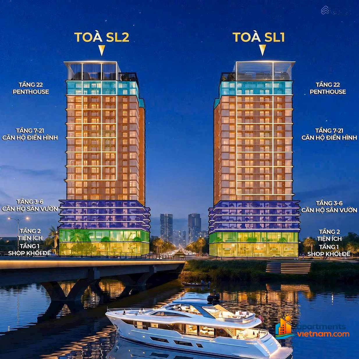 Only 1.6 billion owns apartment S - Light Tower Da Nang with million dollar view, discount up to 19.5%