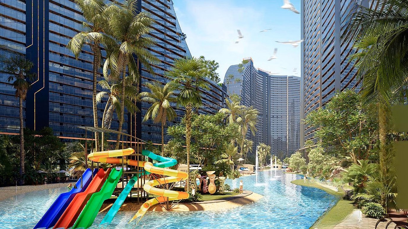 3 bedroom corner apartment with 4 large super vip balconies at Noble Crystal Riverside
