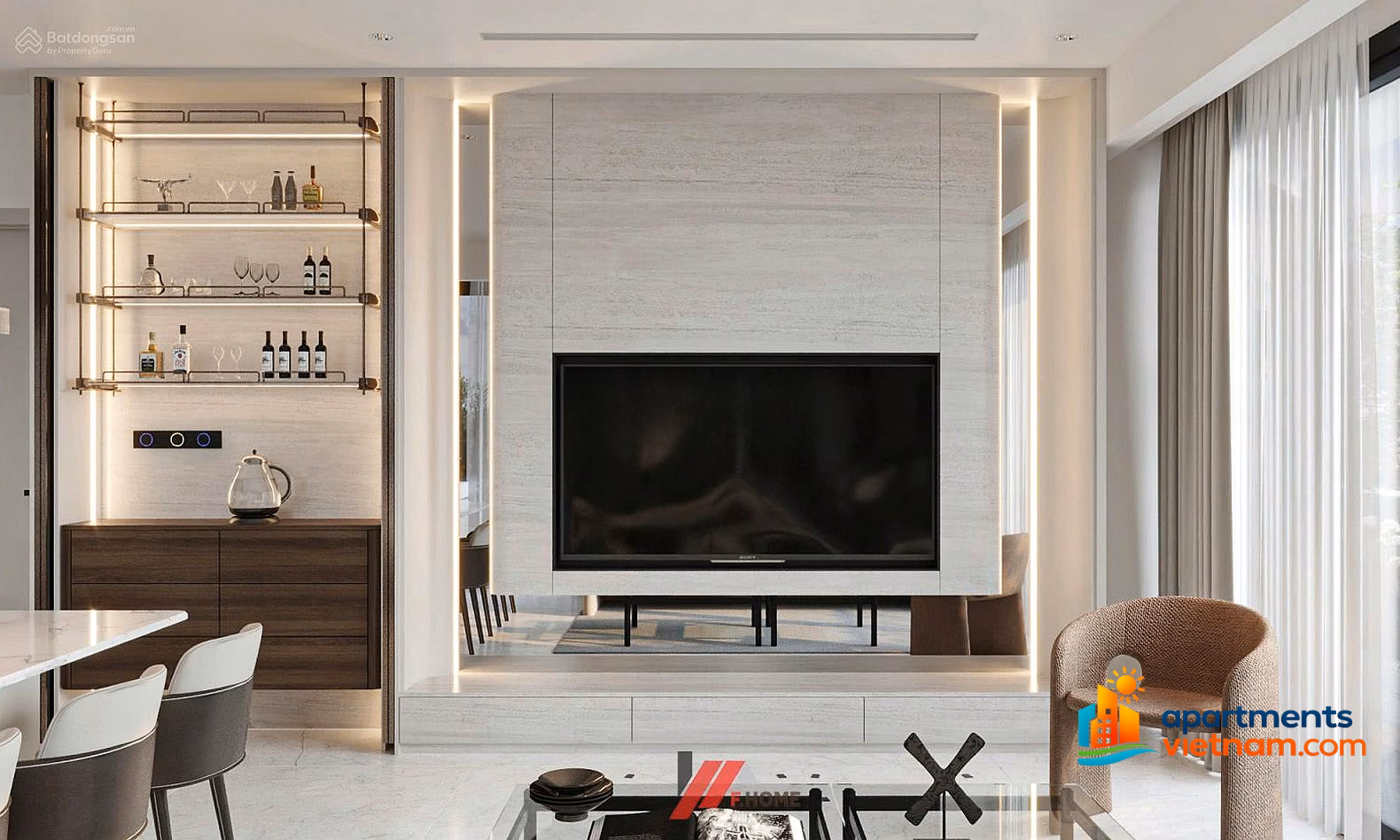 2 bedroom apartment - 84m2 high floor Fully furnished 5*. View of My Khe beach, Dragon Bridge, City Center. You can move in right away