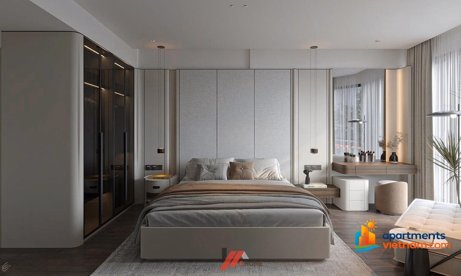 2 bedroom apartment - 84m2 high floor Fully furnished 5*. View of My Khe beach, Dragon Bridge, City Center. You can move in right away