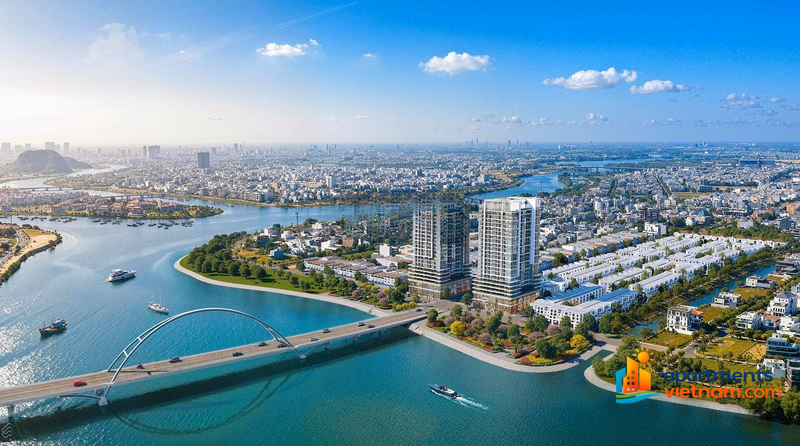 S-Light Tower Da Nang apartment, 2 bedrooms, Han river view, full price 2.8 billion, high floor