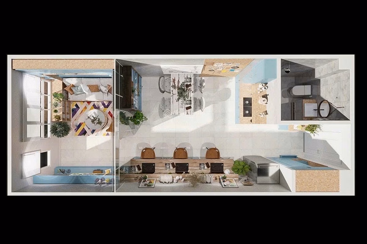1 bedroom 1 bathroom apartment at Diyas Sky, 950 million, 30m2, rare item at preferential price***