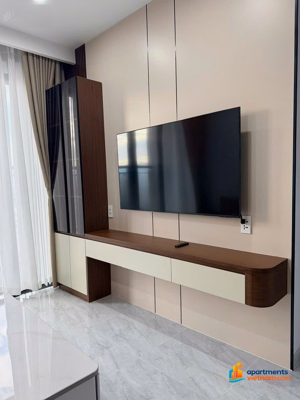 Vista Residence apartment for rent, corner unit, 2 bedrooms, classy fireworks view in the heart of Da Nang