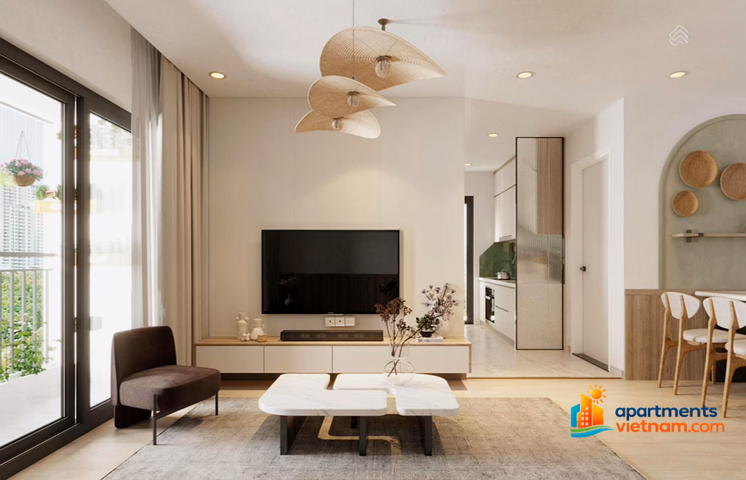 2-bedroom garden apartment DA FourS Tower Da Nang, price includes VAT and maintenance fee of 3.9 billion. NH support available
