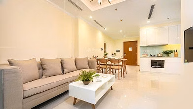 2-bedroom apartment, frontage on Pham Van Dong, tax included, fee 1,920, full furniture, book available at bank 70%