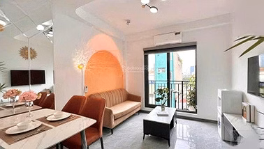 2-bedroom apartment, frontage on Pham Van Dong, tax included, fee 1,920, full furniture, book available at bank 70%