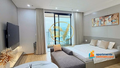 Panoma apartment for rent 1 bedroom+ 48.6m2 20 million/month fully furnished - Southeast direction - High floor