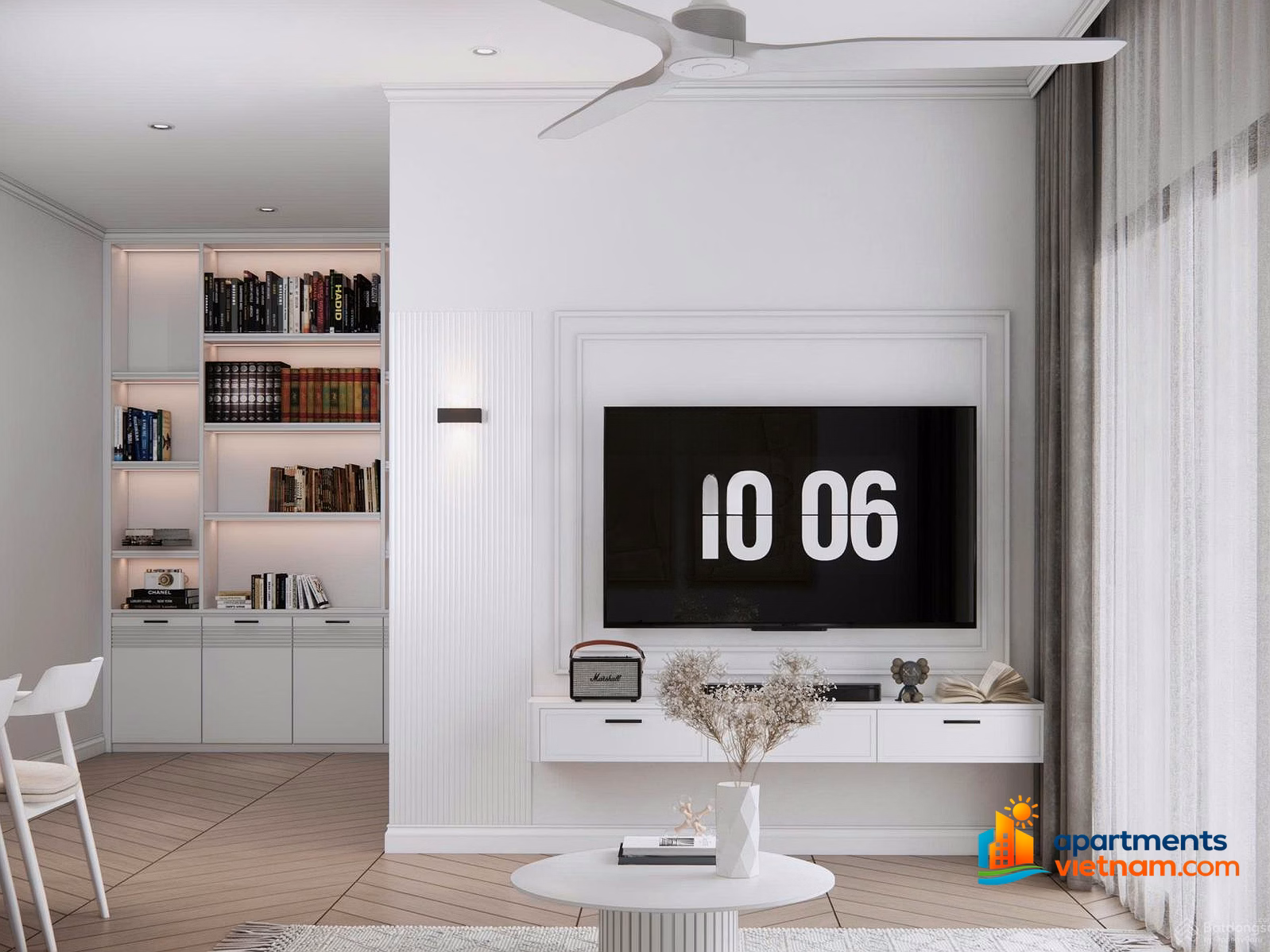 Panoma apartment for rent 1 bedroom+ 48.6m2 20 million/month fully furnished - Southeast direction - High floor