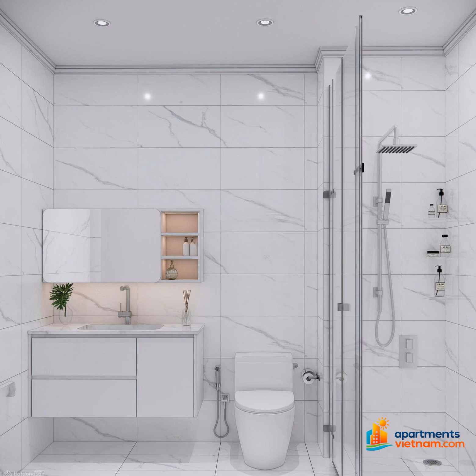Panoma apartment for rent 1 bedroom+ 48.6m2 20 million/month fully furnished - Southeast direction - High floor