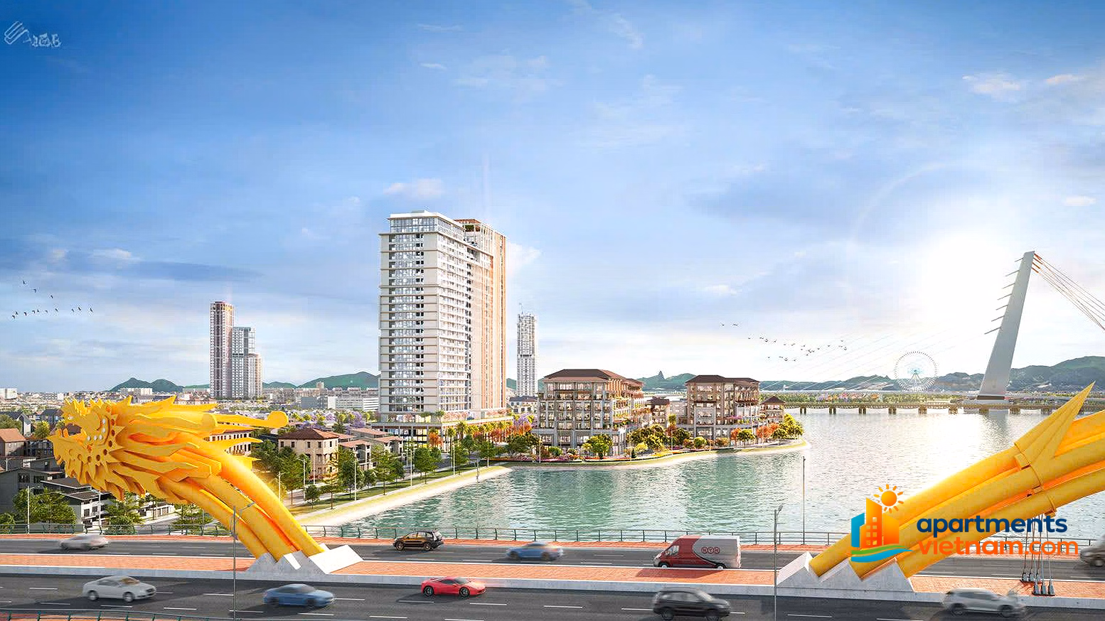 Luxury luxury 3-bedroom apartment with Han river water view for rent at The Ponte