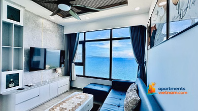 Muong Thanh Vien Trieu apartment for rent 2 bedrooms-2 bathrooms Area: 71m2 Sea view Furniture as pictured