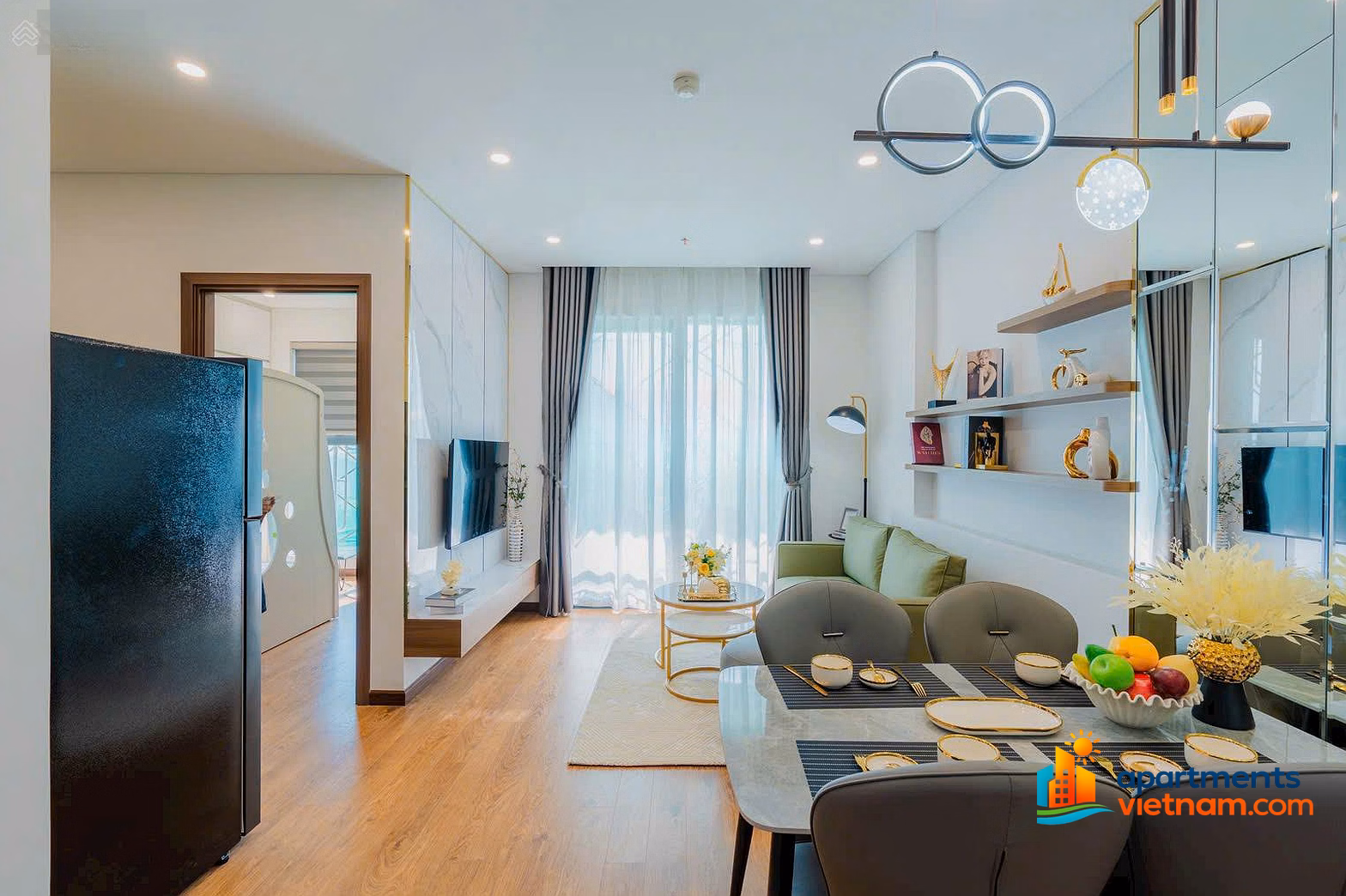 Newly handed over apartment for rent in Mia Center Point - Da Nang, more than 1km from the beach***