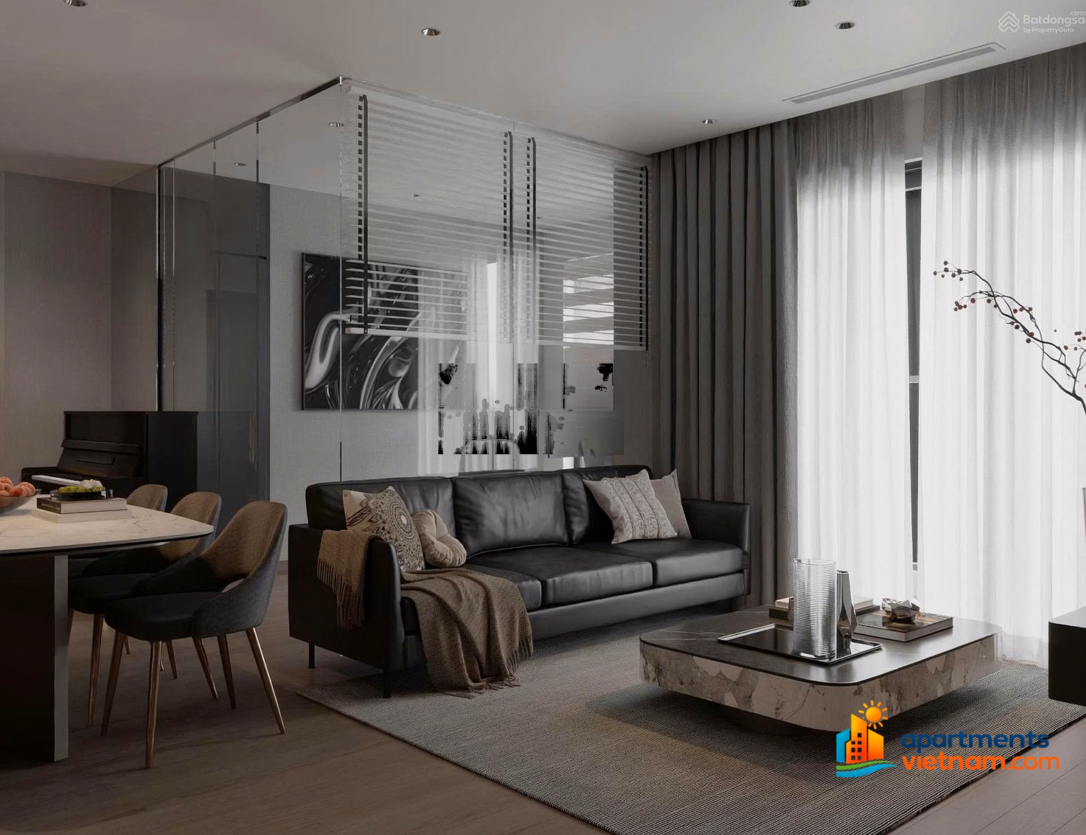 The owner sells a 3-bedroom corner apartment - 76.8m - TC1 high-class building - Vinhomes Canopy - Smart City.