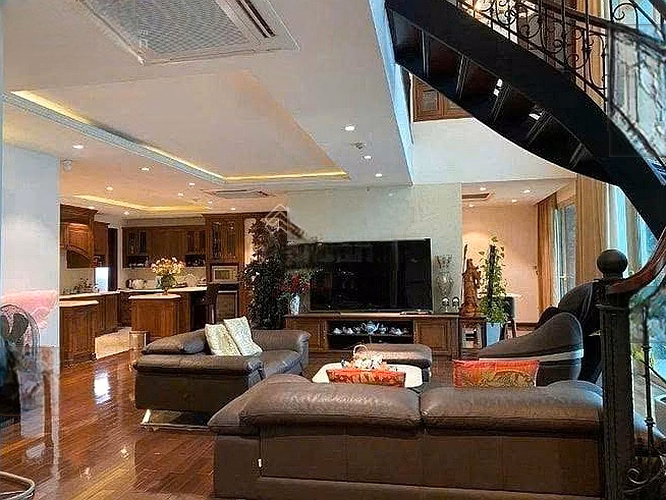 Mandarin Hoang Minh Giam duplex apartment for rent, 2-storey apartment, area 280m2, 3 bedrooms, 3 bathrooms, very nice house, good price