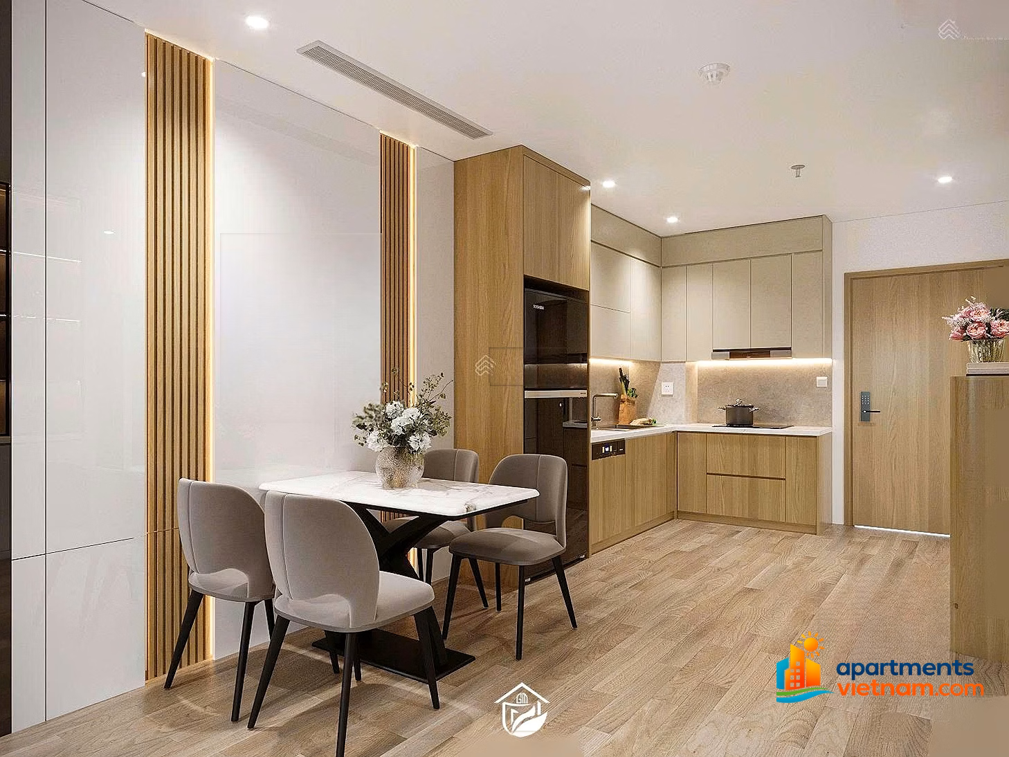 2-3 bedroom apartment for rent at The Charm An Hung, free service, car slot available. Price 10 million***