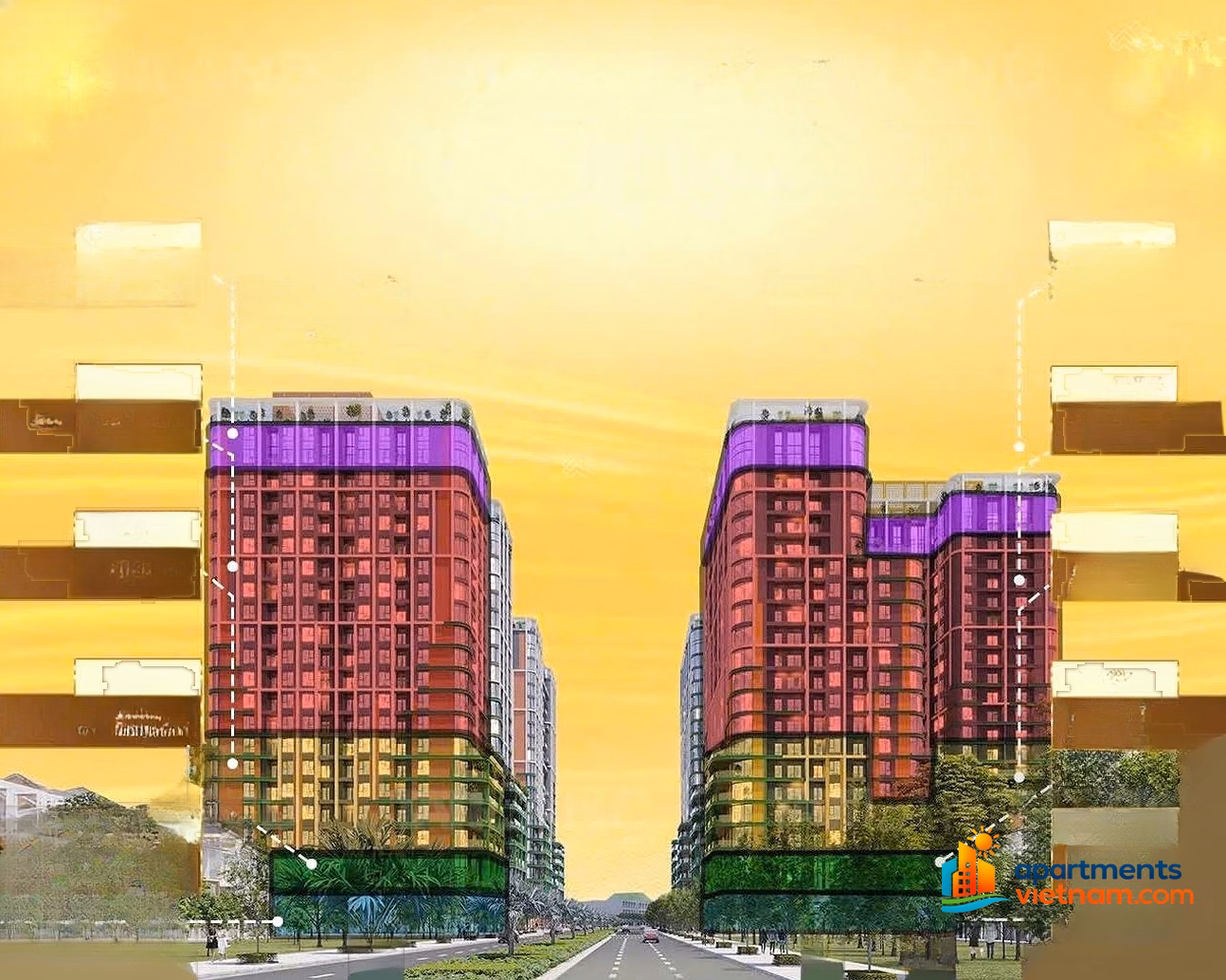 HOT! Corner apartment 2 bedrooms 60.2m² F51133 11th floor view of City, fireworks, Danang Downtown Price only 3.1 billion