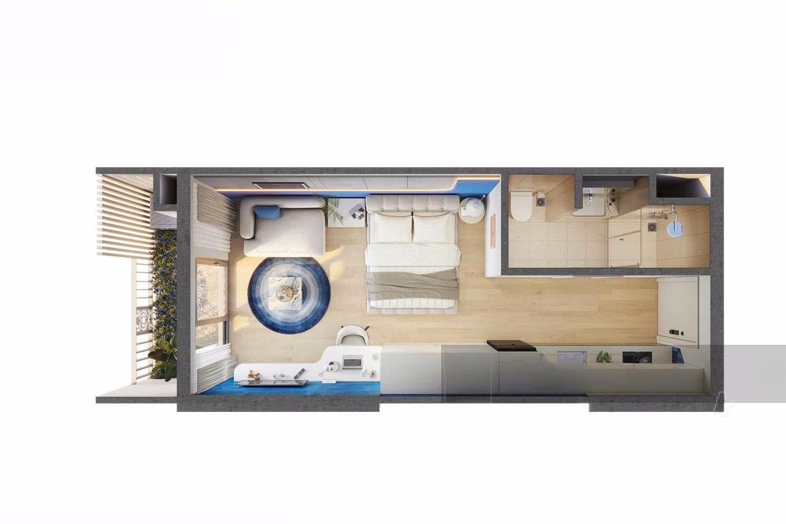 As for the apartment with Quan Truong river view, the price is extremely shocking