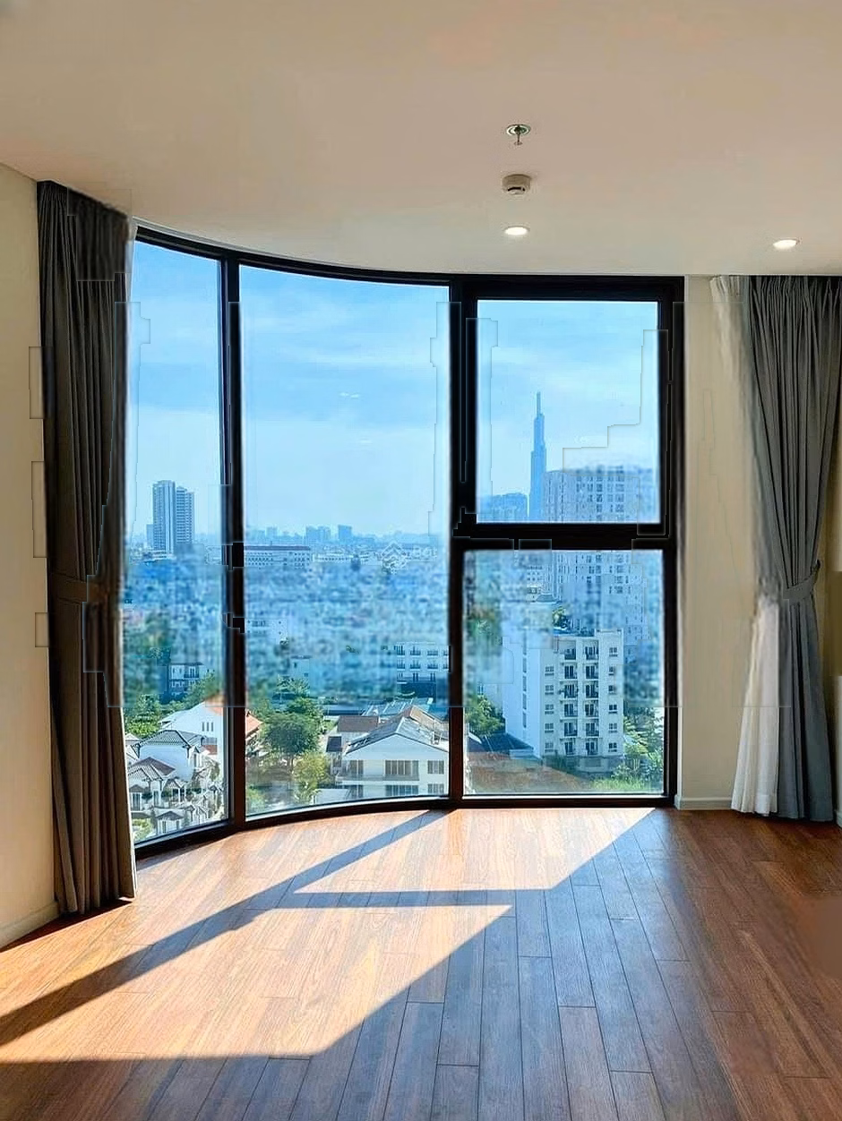 Corner apartment 2 bedrooms 2 bathrooms, 88m2, 40 million/month at Thao Dien Green, full river view + Landmark81 view, easy to see