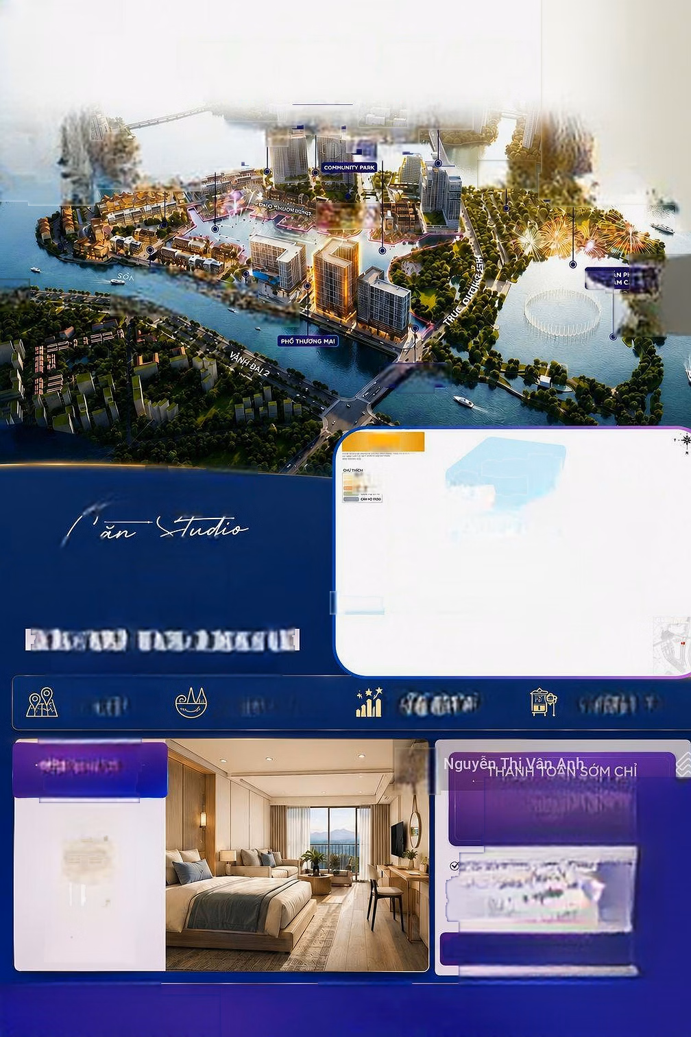 Studio apartment with fireworks view - Japanese garden hot mineral pool view The Fest 2 - Charmora City from only 1.6 billion