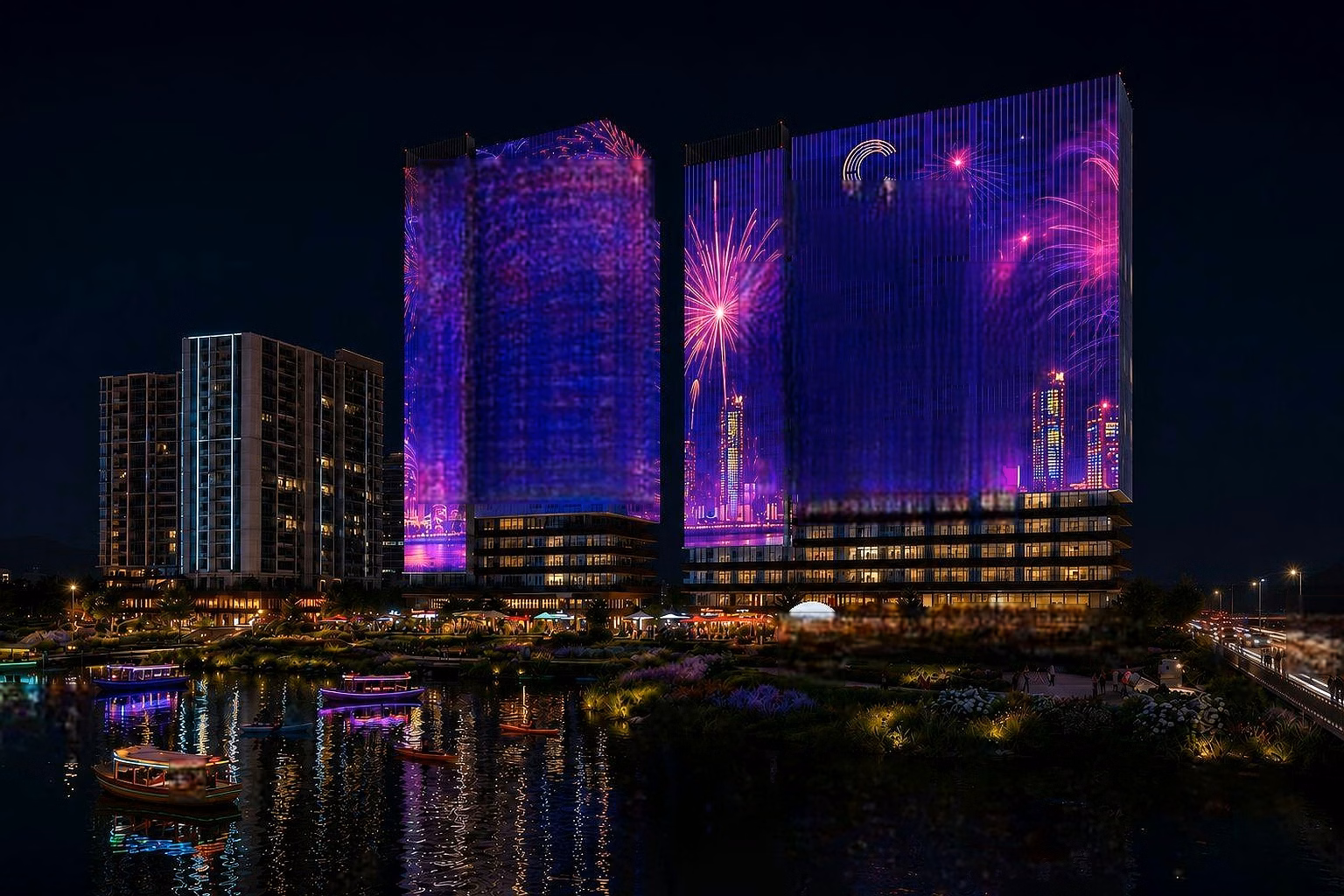 Studio apartment with fireworks view - Japanese garden hot mineral pool view The Fest 2 - Charmora City from only 1.6 billion