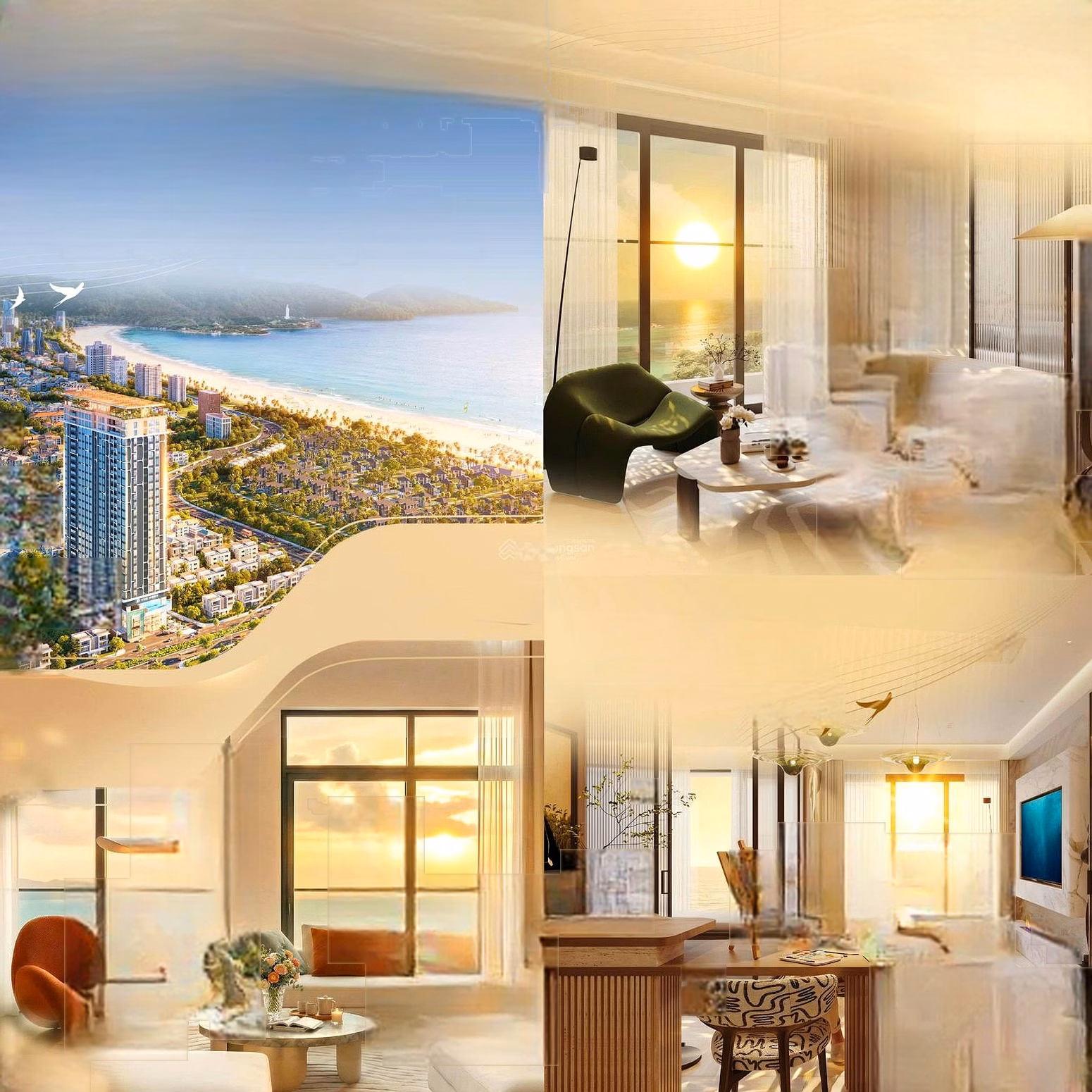 2 bedroom corner apartment with fireworks view, 200m from My Khe beach with attractive price, phase 1 of The Poet Residence project