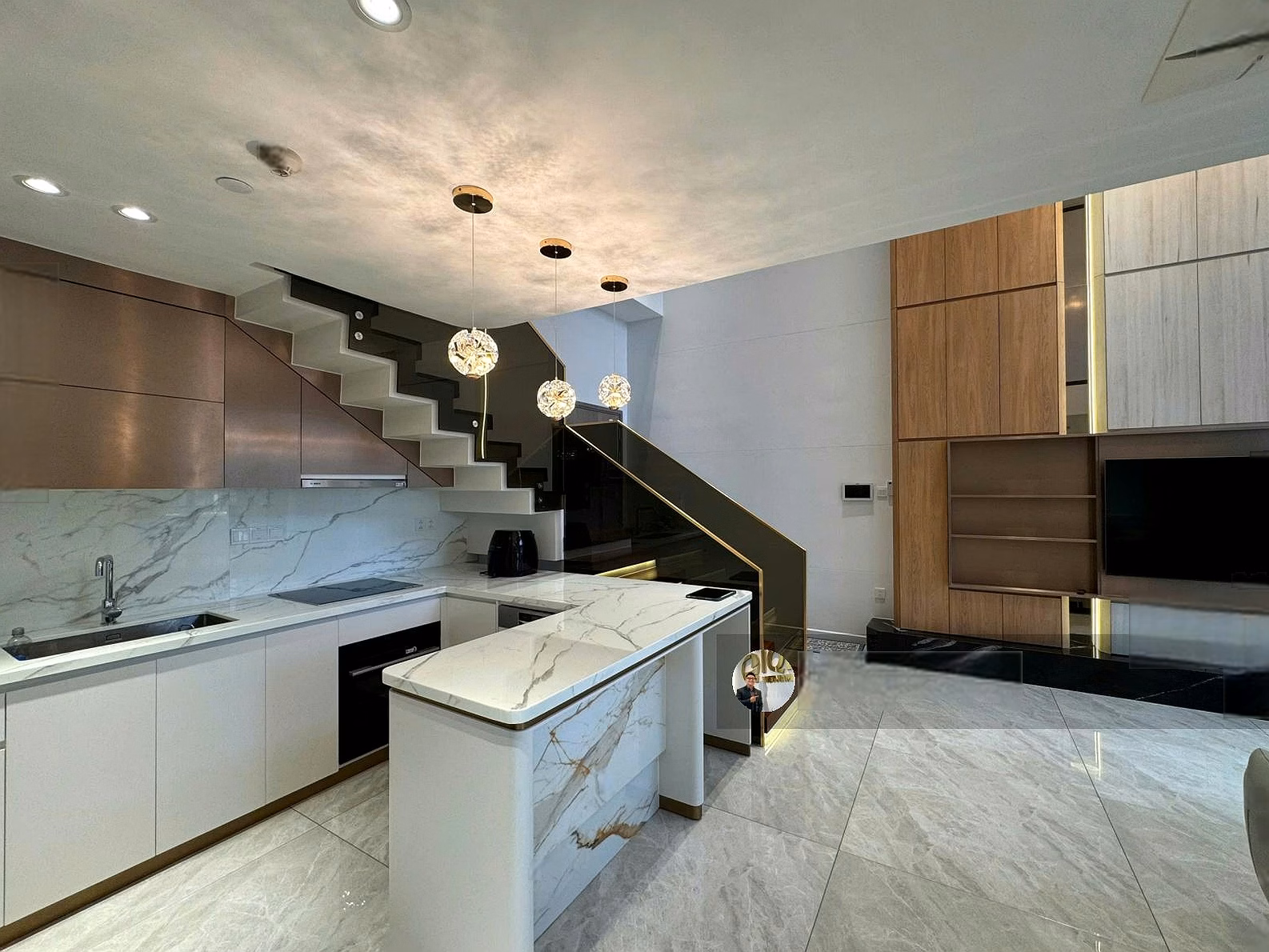 3 bedrooms for rent, 120m2 + 70m2 garden, high-class furniture, river view, price only 115 million/month