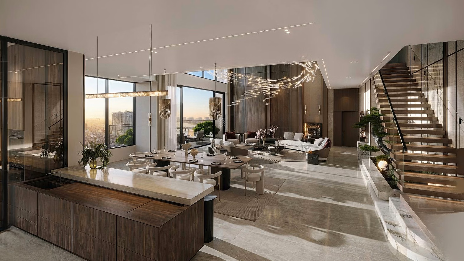 The most VIP Penhouse in the project, area ~600m2, view of the Red River, West Lake, center of the Capital