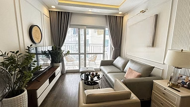 Corner apartment for rent, Building 1B Muong Thanh Vien Trieu, main sea view, 23rd floor, cool all day