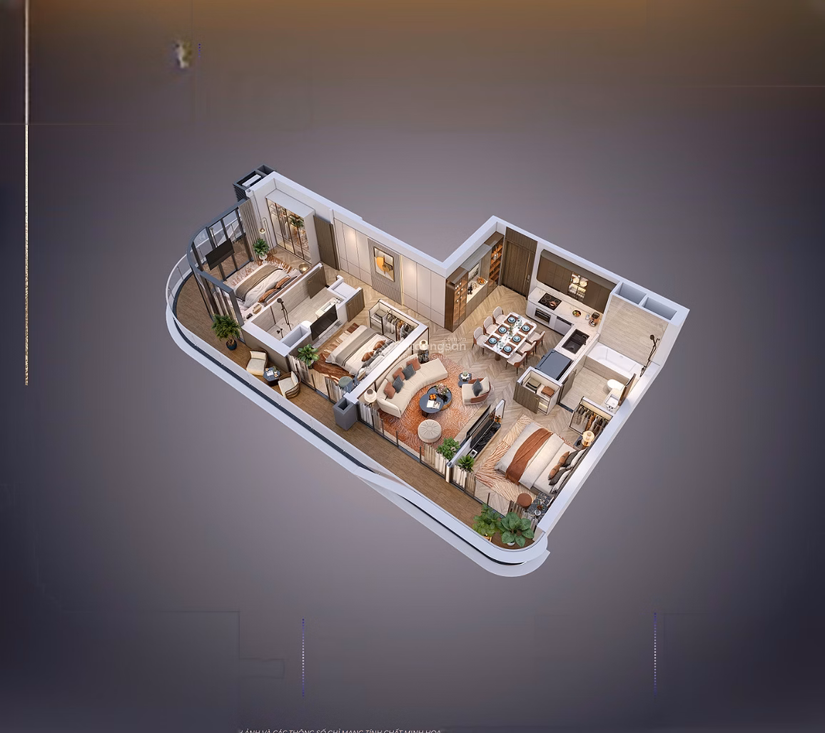 Super product The Legend Da Nang, 3-bedroom apartment facing the Han River, priced at only 138 million/m2