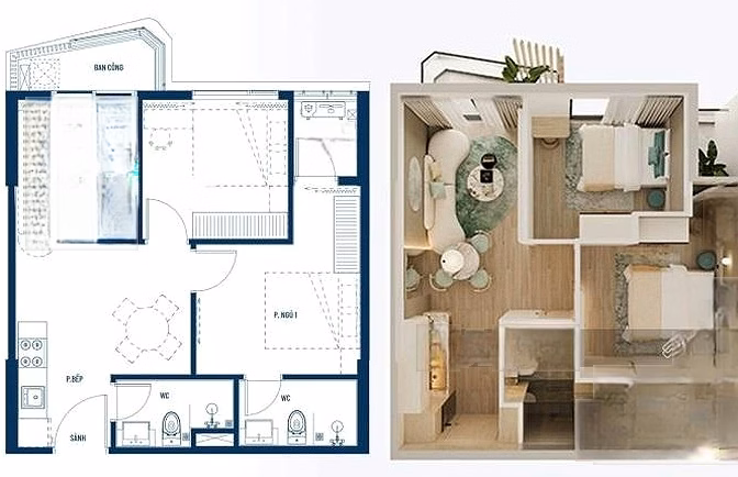 2-bedroom apartment in Tower B 2.8 billion, all-inclusive selling price, 2027 delivery, long-term ownership, direct view of the swimming pool