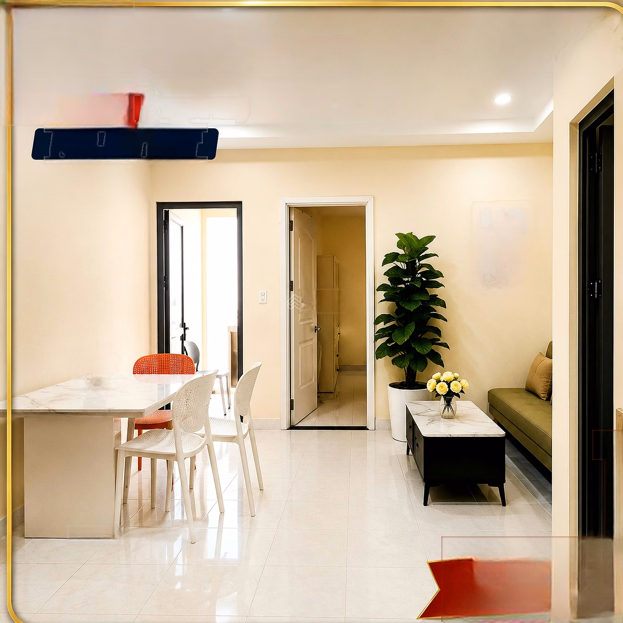 Urgent sale - 1 bedroom fully furnished - 950 million (total selling price) Vinh Loc DGold