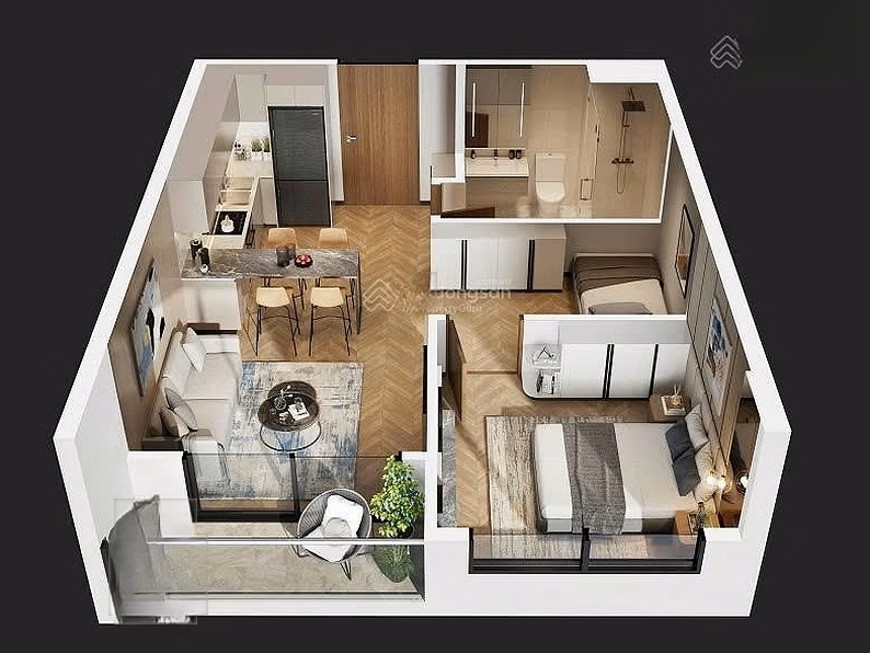 FourS Tower Ngu Hanh Son apartment 54m2 - 2 bedrooms - Price only 2.5 billion (Da Nang)! Thu Phuong 0335 291 ***