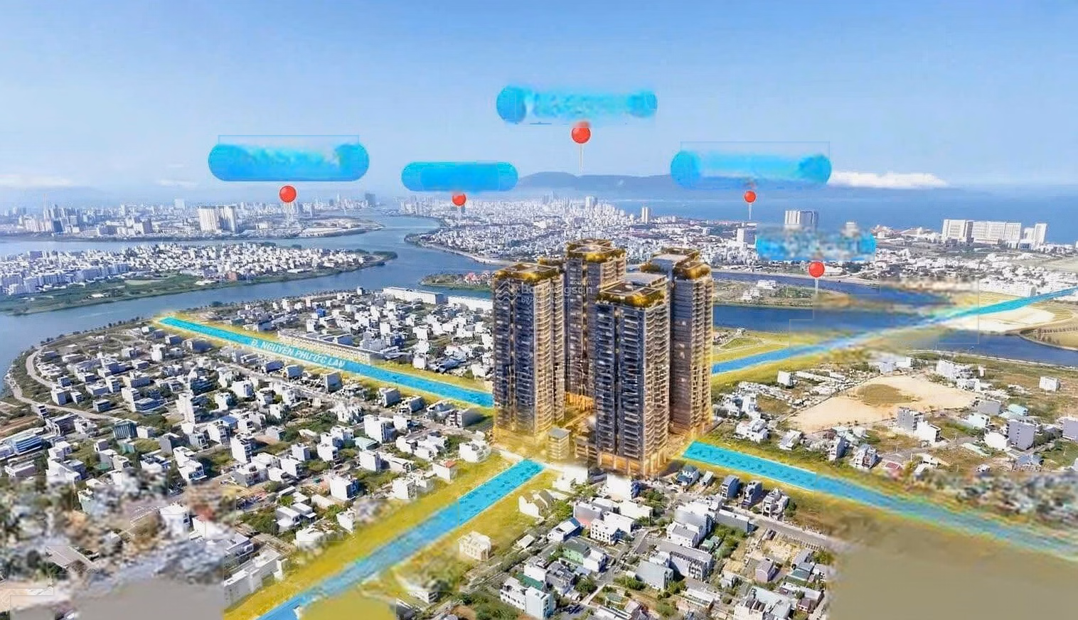 Selling FourS Tower apartment 54m2 2 bedrooms Hoa Quy Ward, Da Nang for only 2.5 billion