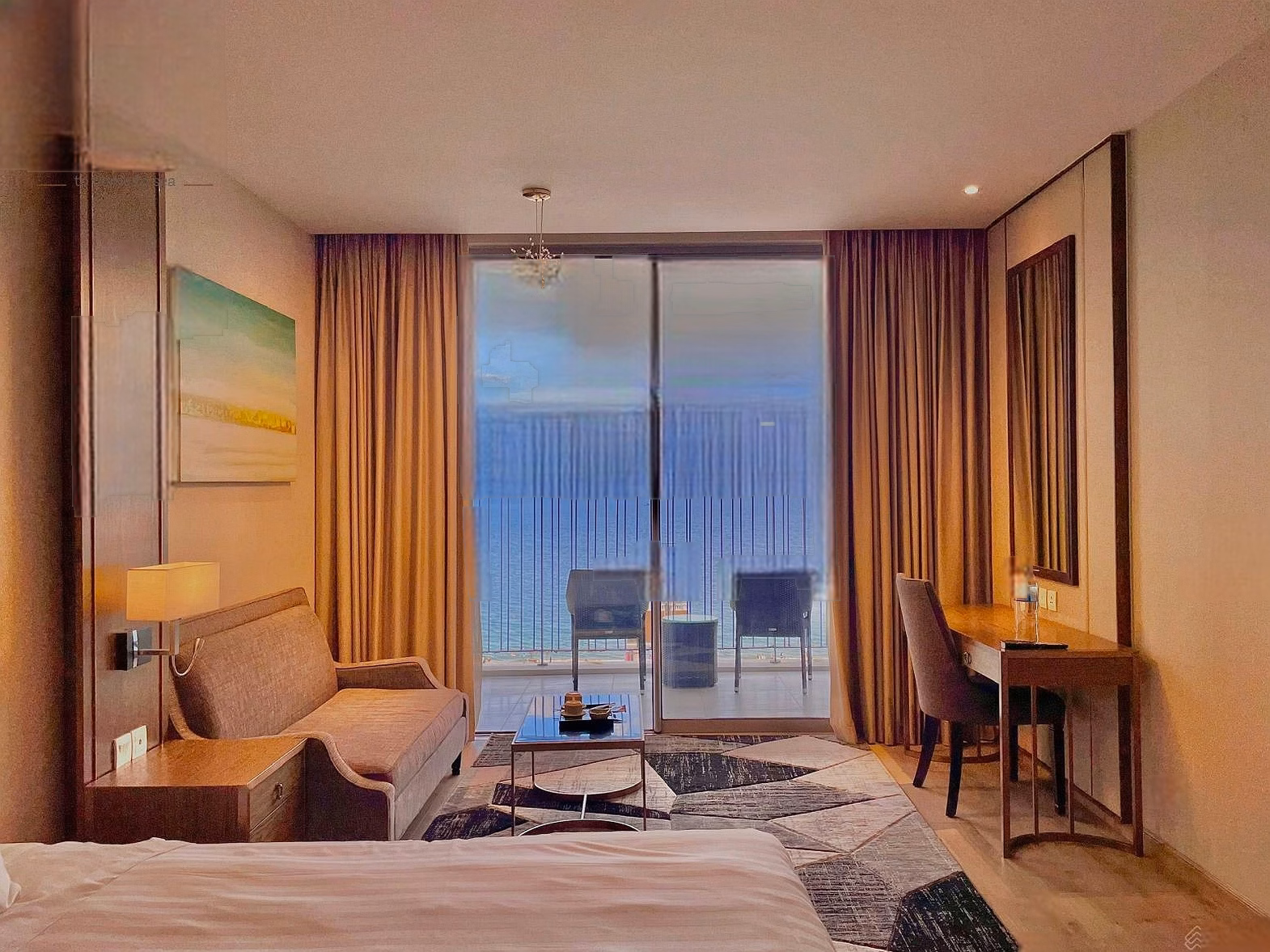 Studio apartment for rent with Panorama sea view, bright and spacious space. Price 16 million/month
