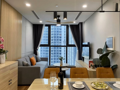 2-bedroom apartment for rent, fully furnished, beautiful and clean house, Mipec Rubik 360 Xuan Thuy project