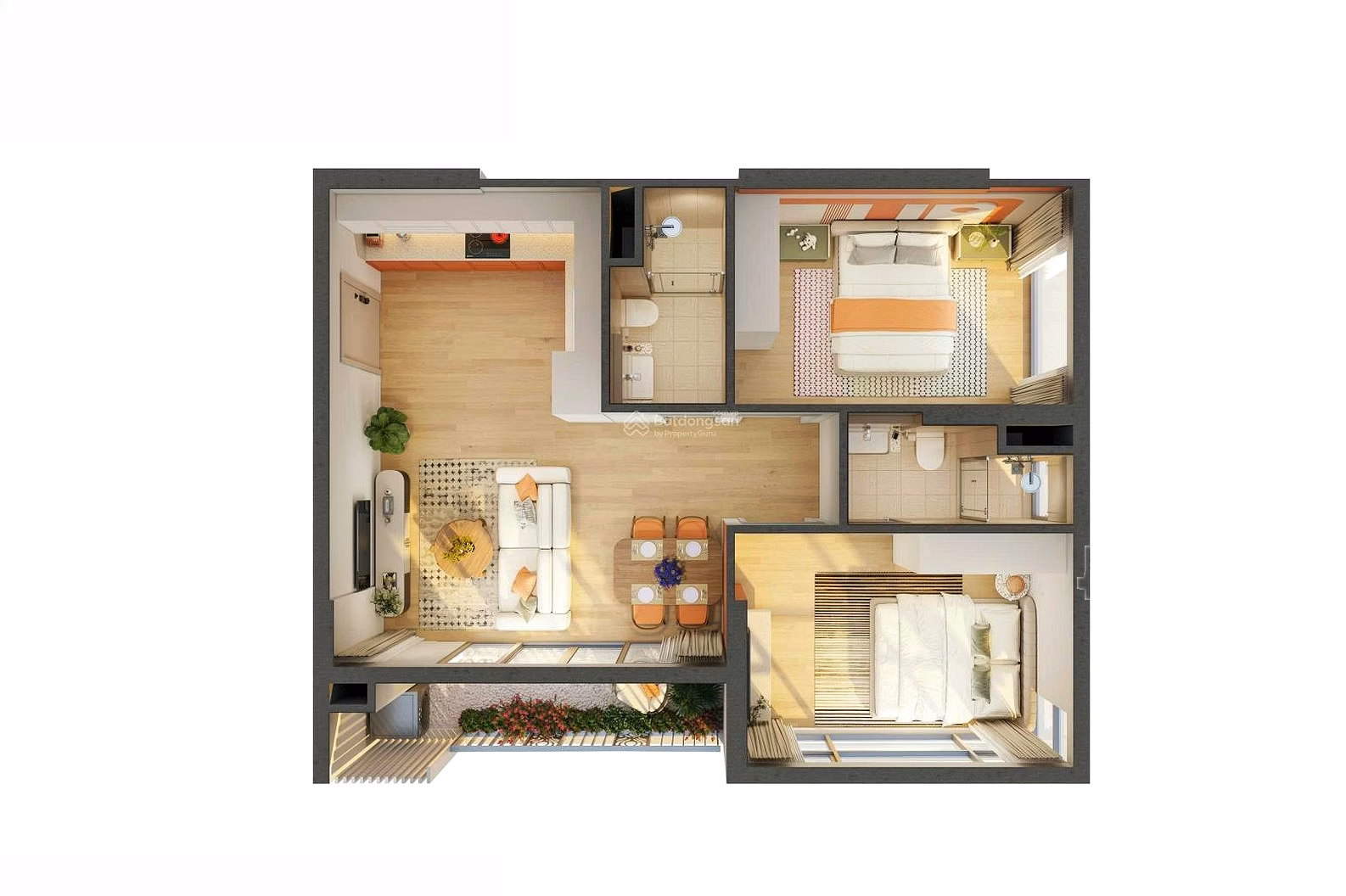 Selling 2-bedroom apartment, 73m2, Onsen 2 building, Sun Group Nha Trang project, price just over 4.1 billion