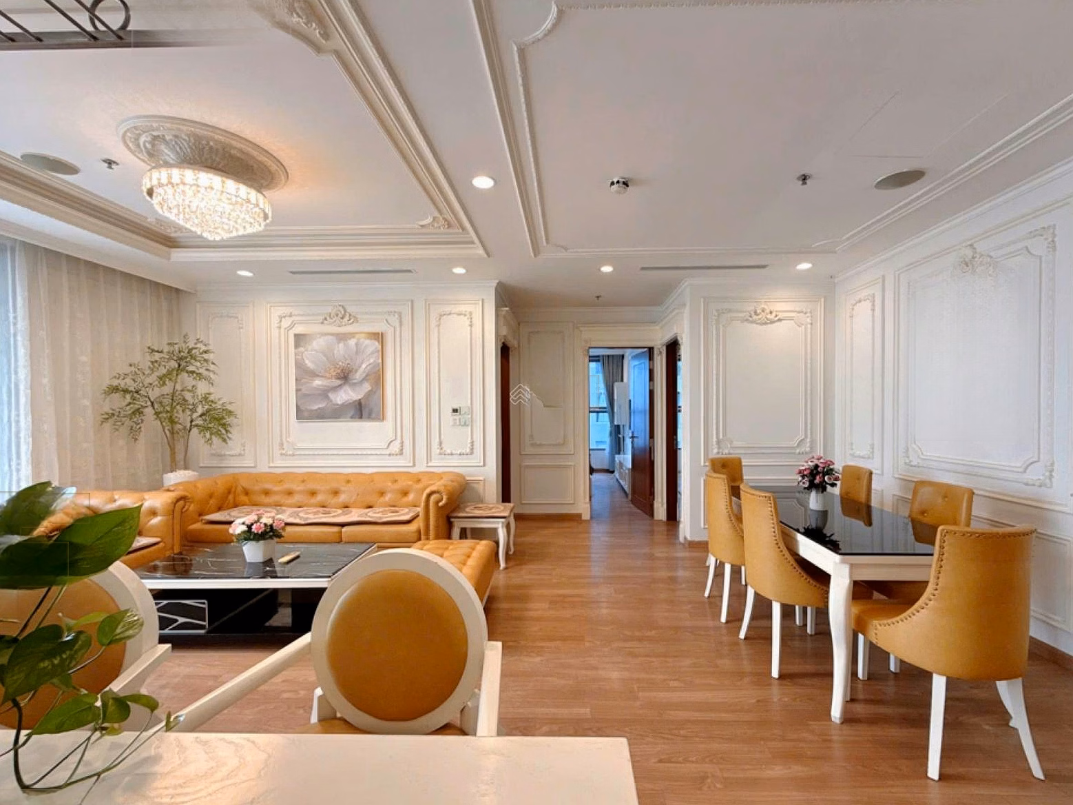 Corner apartment for rent, 3 bedrooms, 120m2, VIP Park Hill Premium building, Times City urban area, fully furnished